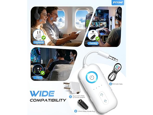 PYYUWF Bluetooth 5.4 Transmitter Receiver