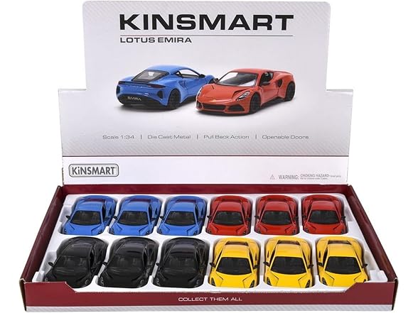 Lotus Emira Diecast Pull-Back Car Toy 12CT