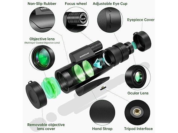 Asacam 80x100 Monocular Telescope