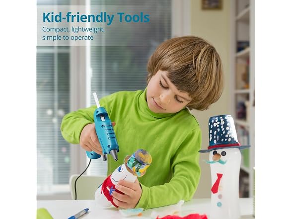 Tilswall Hot Glue Gun Kit with 30 Glue Sticks Blue