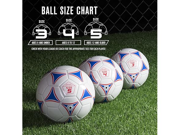 GoSports Premier Soccer Ball with Premium Pump 6 Pack, Size 4