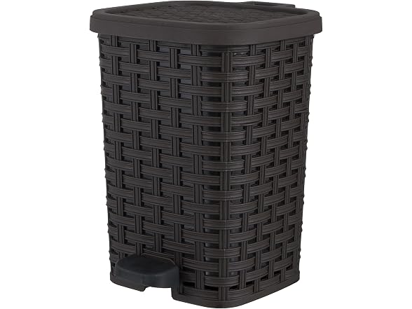 Superio Mini Trash Can with Foot Pedal 6 QT 8 Pack