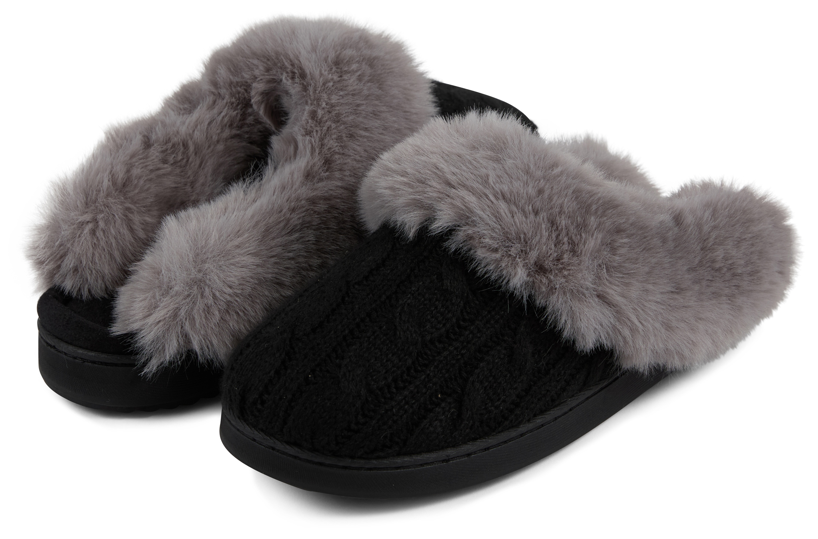Floopi Women's Cable Knit Scuff Slipper - Gallery 9