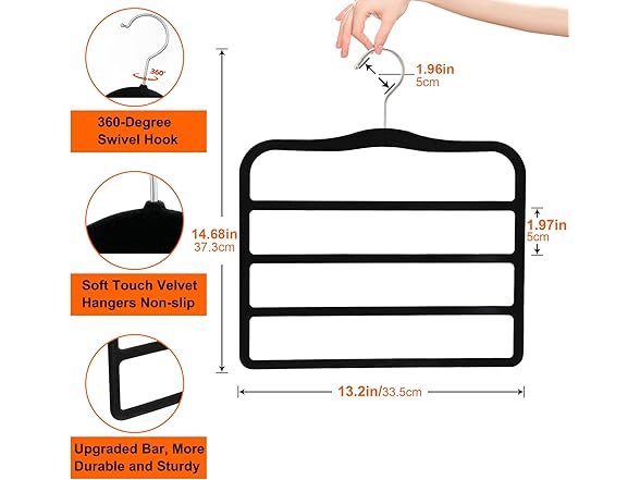 CLODSPAC Space Saving Pants Hangers