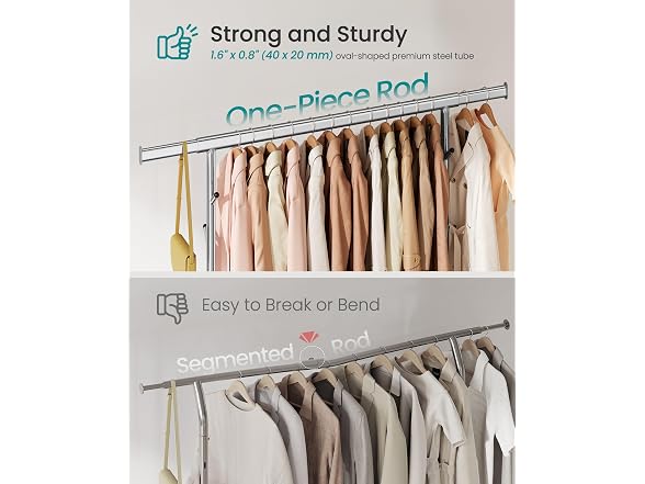 SONGMICS Clothes Rack Silver