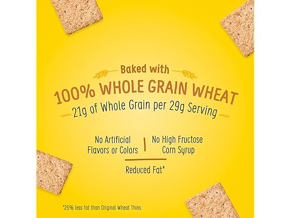 Wheat Thins Reduced Fat Snacks, Whole Grain, 12.5 oz.