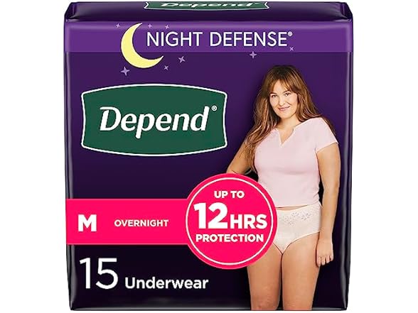 Depend Night Defense Women's M 15ct