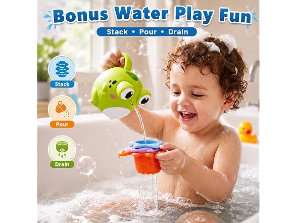 ZHFUYS 12Pcs Bath Toys for Toddlers