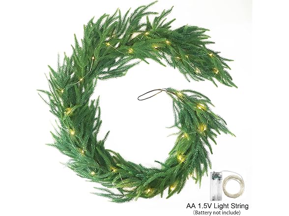 TISEMENT Norfolk Pine Garlands with Light String, 6F