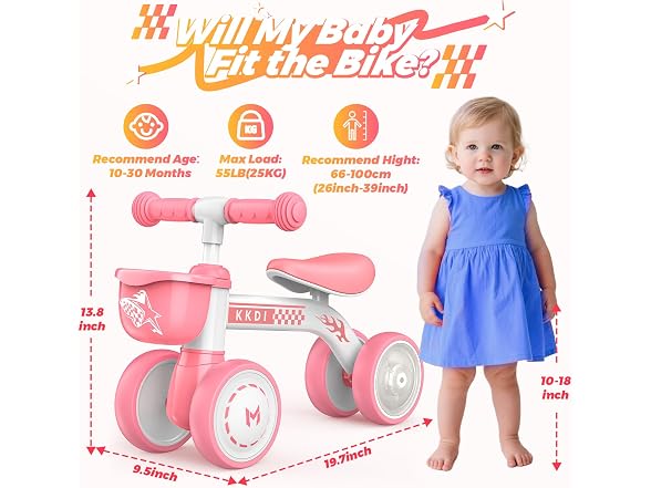 Kkdi W0562 Pink Balance Bike