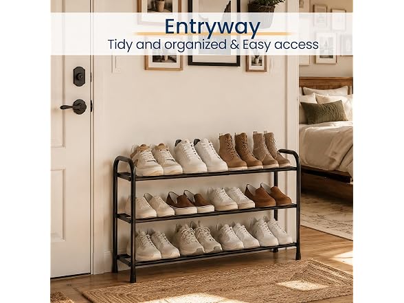 ENJOYBASICS 3 Tier Expandable Shoe Rack - Gallery 4