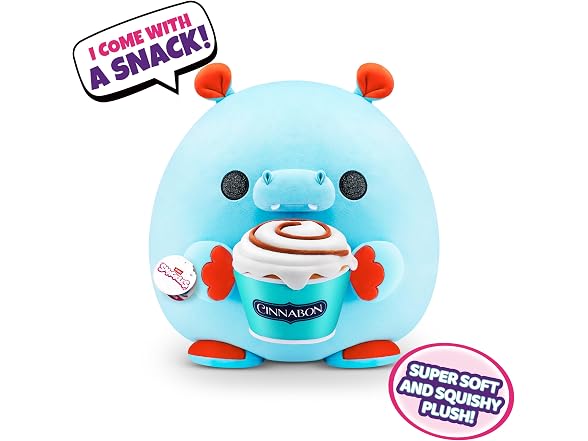 Snackles Cinnabon Hippo Super Sized 14 inch Plush