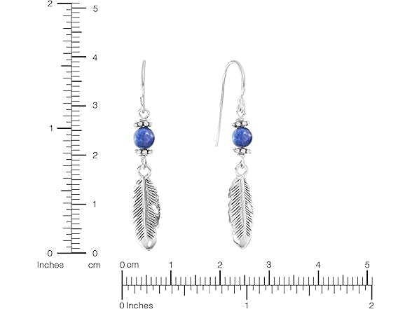Amazon Essentials Feather Lapis Earrings