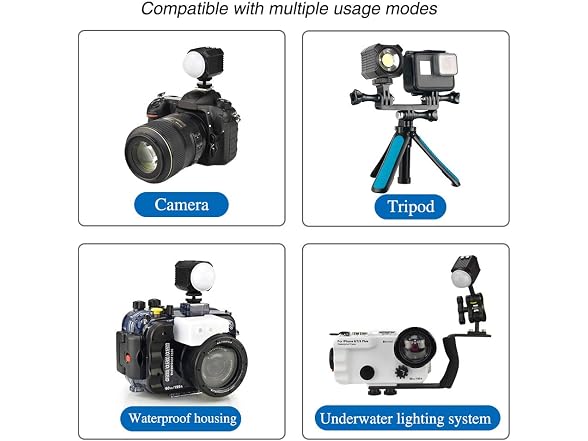 Camnoon LED Video Light Waterproof IPX8