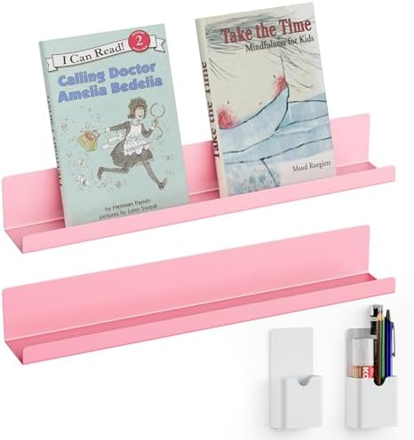Dtuqyx Metal Magnetic Book Shelf: 17” Adsorption - Gallery 15