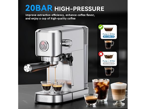 Espresso Maker with Milk Frother