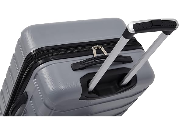 Wrangler 4 Piece Miami Luggage and Packing Cubes Set, Sharkskin