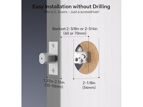 Ulecoce Keyless Entry Door Lock with Handle