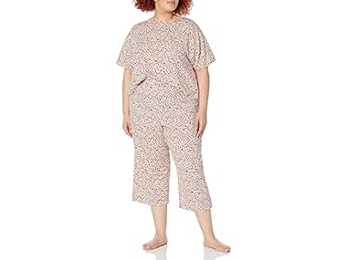 $8.99, Was $27.99, 67% Off! AE Womens Knit Jersey Capri PJ Set dealfomo