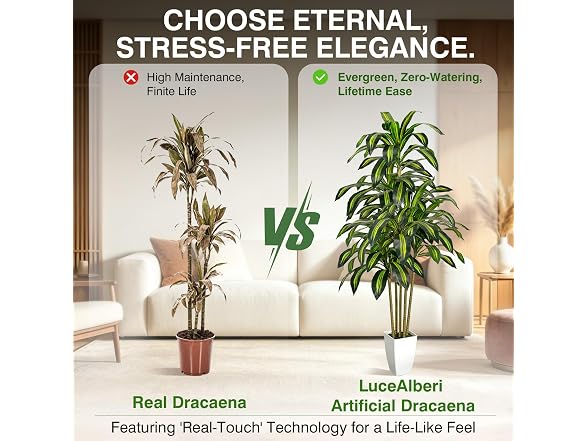 LuceAlberi 5FT Artificial Dracaena Tree