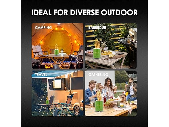 Red Mountain Valley Smokeless Tabletop Fire Pit, Green