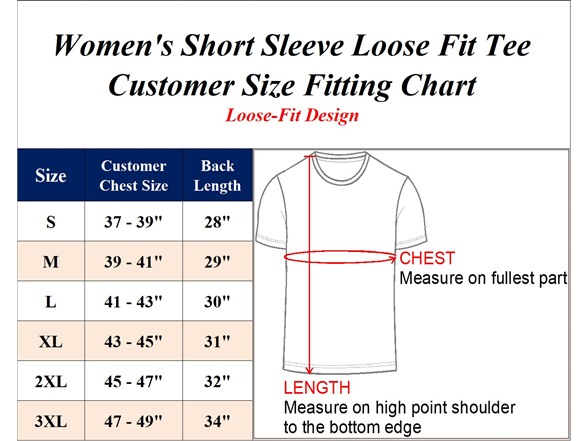 5Pk Womens Loose Fit S/S Crew Neck Tee