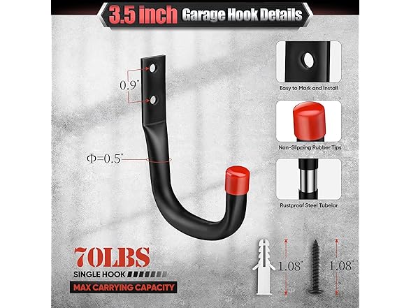 Nacial 10 Pack Garage Hooks