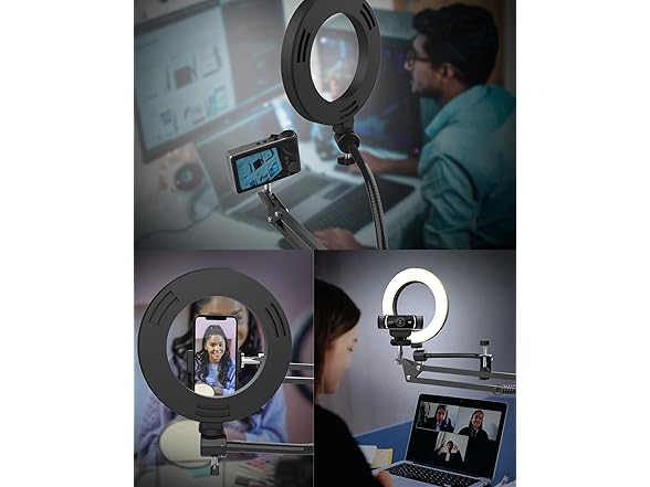 Pozliv Overhead Camera Mount w/ Ring Light