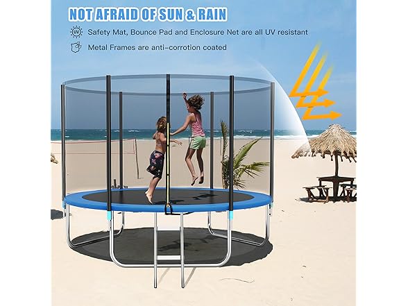 Tiktun Pro Trampoline with Safety Enclosure 10Ft