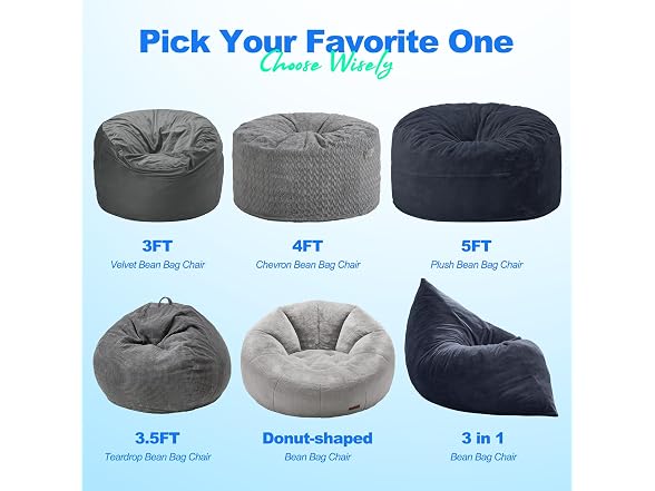 Hobestluk Adult Bean Bag Chair