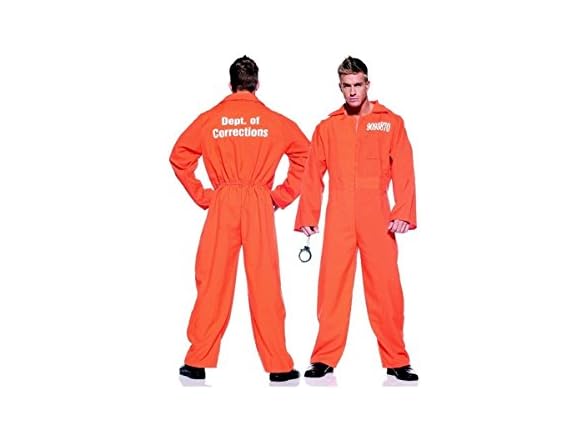 Underwraps Prison Adult Costume Jumpsuit