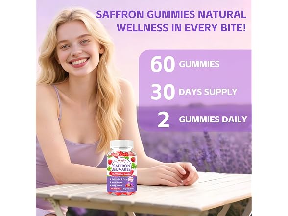 Wordln Saffron Gummies, 60 Count