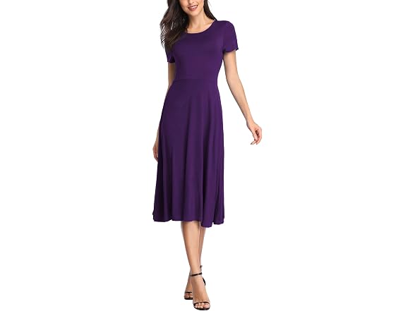 Urban CoCo Women (L) Short Sleeve High Waist Dress