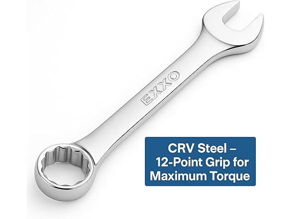 EXXO 4011 5pc Large Metric Combination Wrench Set
