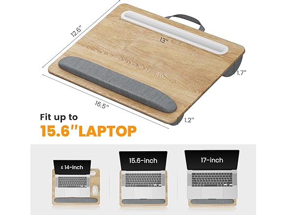 Flycity Laptop Lap Desk with Cushion