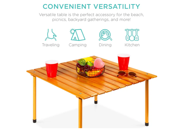 SONICGRACE All Purpose Foldable Wooden Table