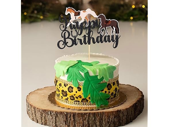 Gyufise 1Pcs Horse Happy Birthday Cake