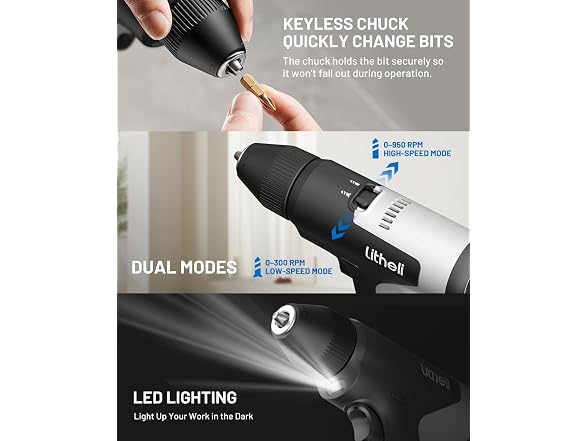 Litheli 4V Cordless Drill & Screwdriver
