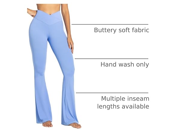 Sunzel Flare Leggings 30in M Light Blue