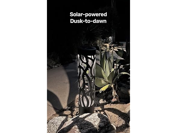 Home Zone Living Secure Solar Bollard Pathway Lights, 4-Pack