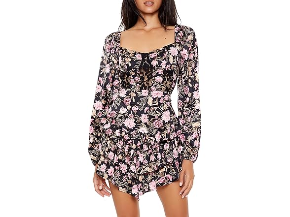 Forever 21 Women (XS) Tiered Tie-Back Mini Dress