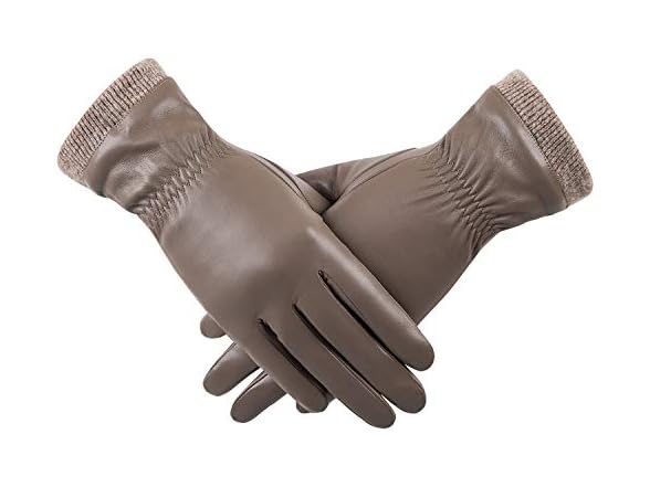 REDESS Winter Leather Gloves for Women