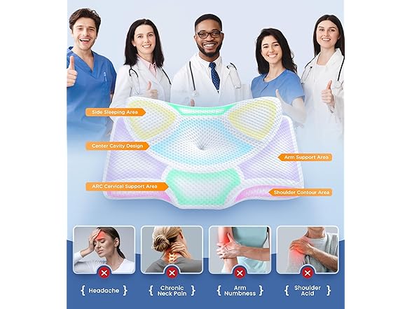 Cervical Bed Pillow for Neck Pain Relief