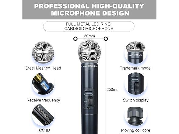 BAOLESH UHF Wireless Microphone System