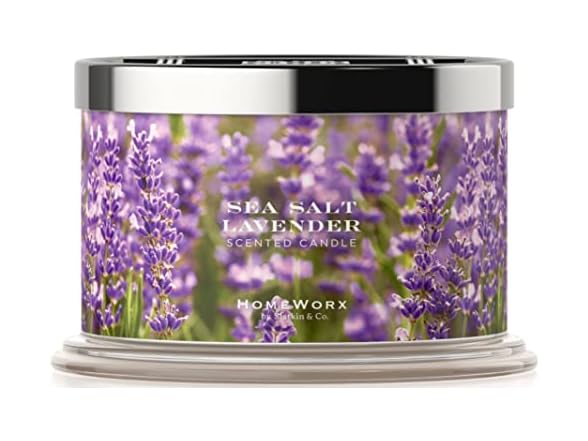 HomeWorx 4-Wick, 18 oz. Candle - Sea Salt Lavender