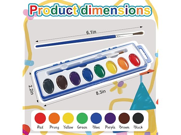 YILEGSYO 24 Pack Water Colors Paint Set