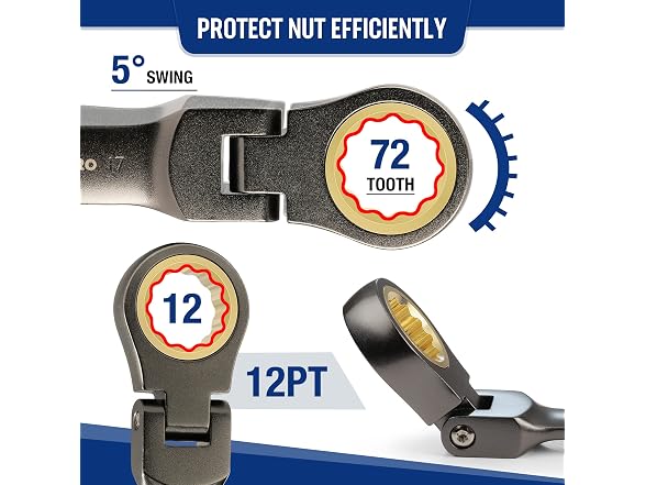WORKPRO 8-piece Stubby Wrench Set,Metric