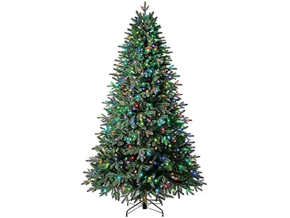 7.5 ft Pre-Lit Holiday Symphony Spruce Artificial Christmas Tree