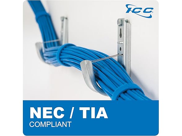ICC 2-Inch Wall Mount J-Hook – 25-Pack