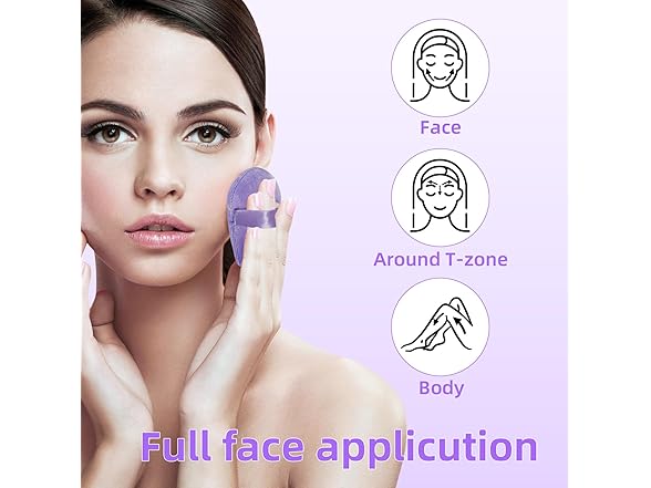 8 Pieces Powder Puff Face Green and Purple